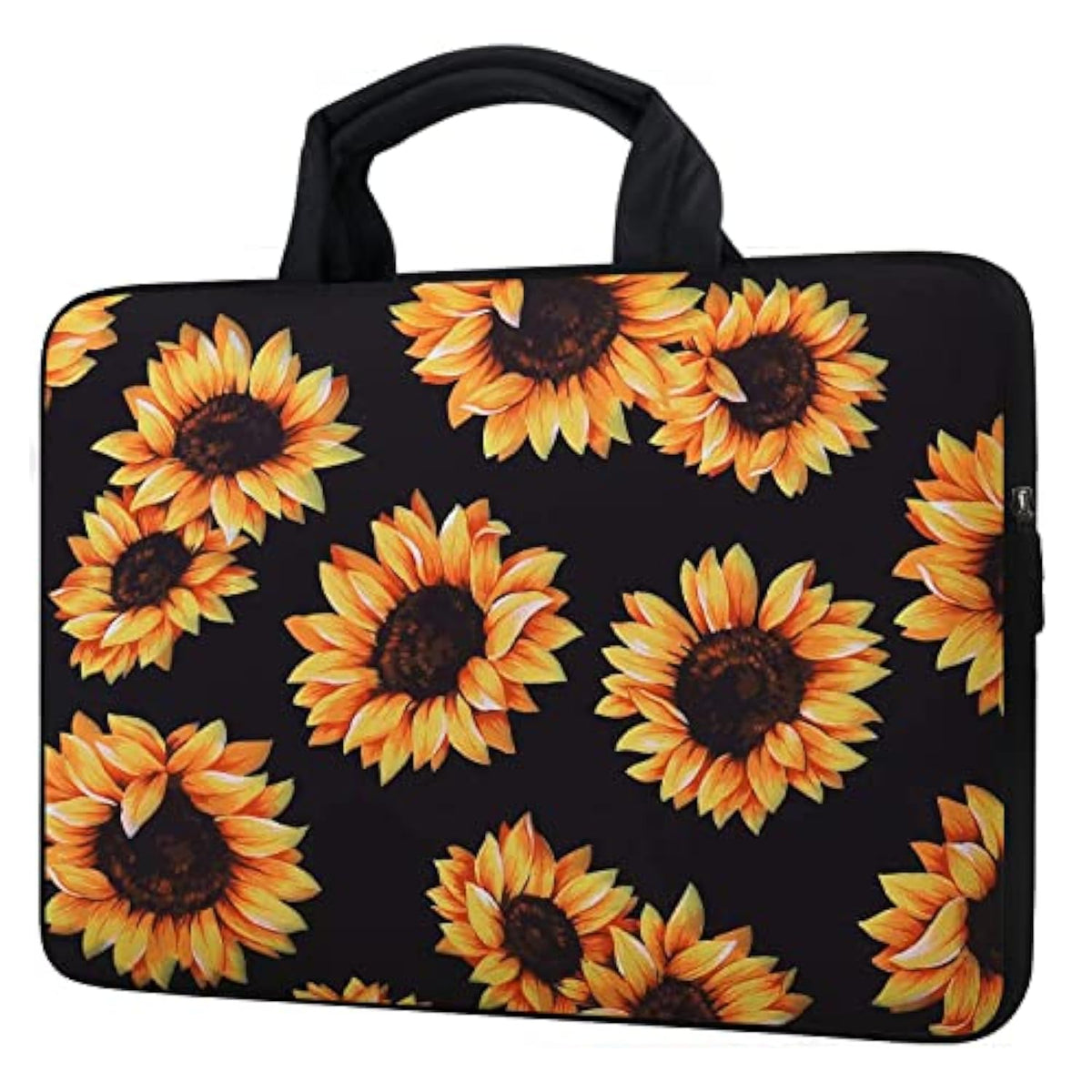 15 Inch Laptop Sleeve Carrying Bag Neoprene Sleeve Tote Tablet Cover Notebook Briefcase Bag With Handle (Sunflower,15")