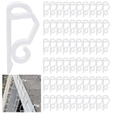 120Pcs Christmas Light Clips Gutter Clips Hooks String Lights Clips Mini Plastic Gutter Hanging Hooks Weatherproof Outdoor Light Clips Holiday Light Clips For Halloween Christmas Decoration (White)