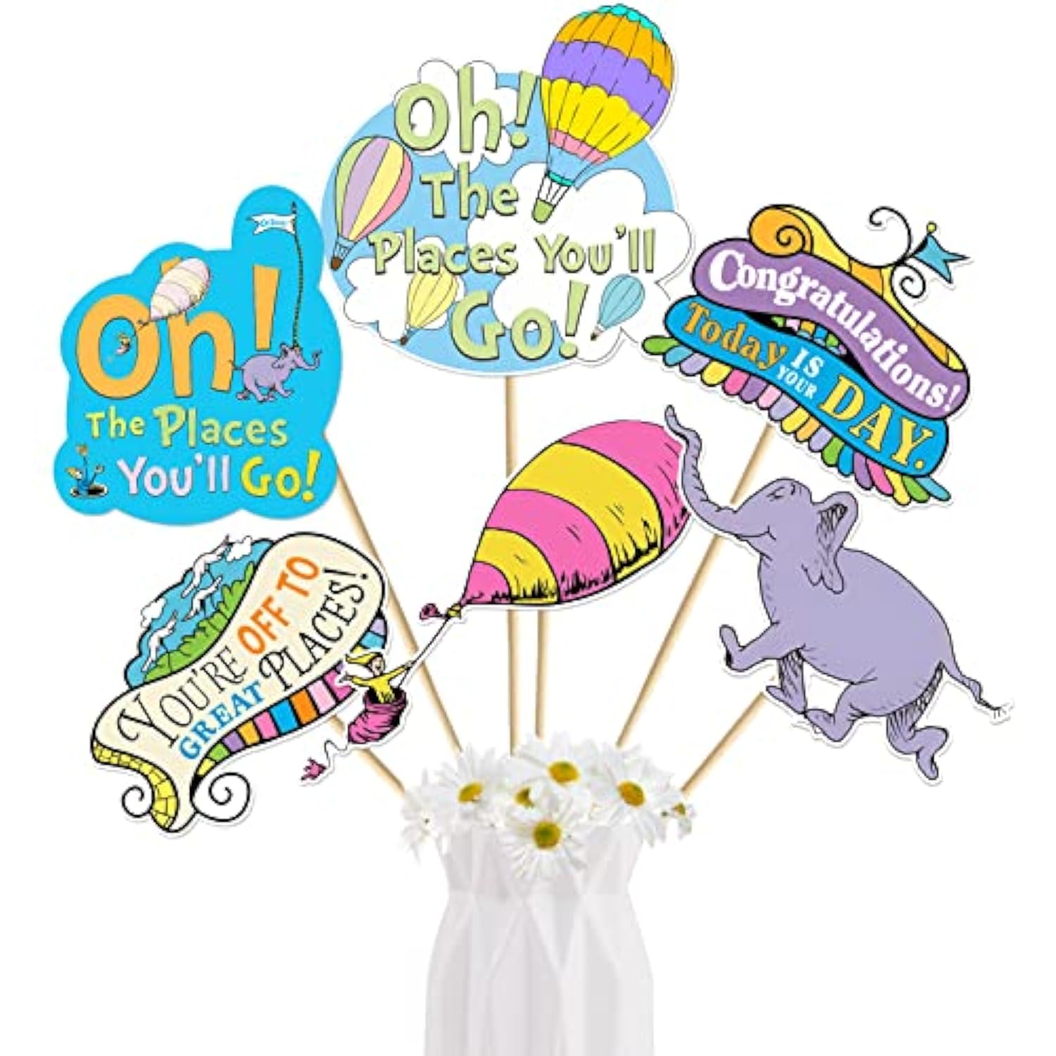 Oh The Places You'Ll Go Decorations 24Pcs Oh The Places You'Ll Go Cent