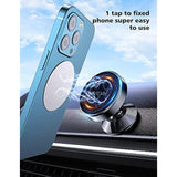 2 Pack Magnetic Phone Holder For Car, [ Strong Magnet ] Magnetic Phone Holder, [ 360° Rotation ] Phone Magnet For Car, Compatible With All Smartphones, Must Be Used With Metal Pad, Black