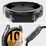 Spigen Ultra Hybrid Case with Full Coverage Screen Protector Designed for Samsung Galaxy Watch 5 44mm (2022), 4 44mm (2021) - Crystal Clear