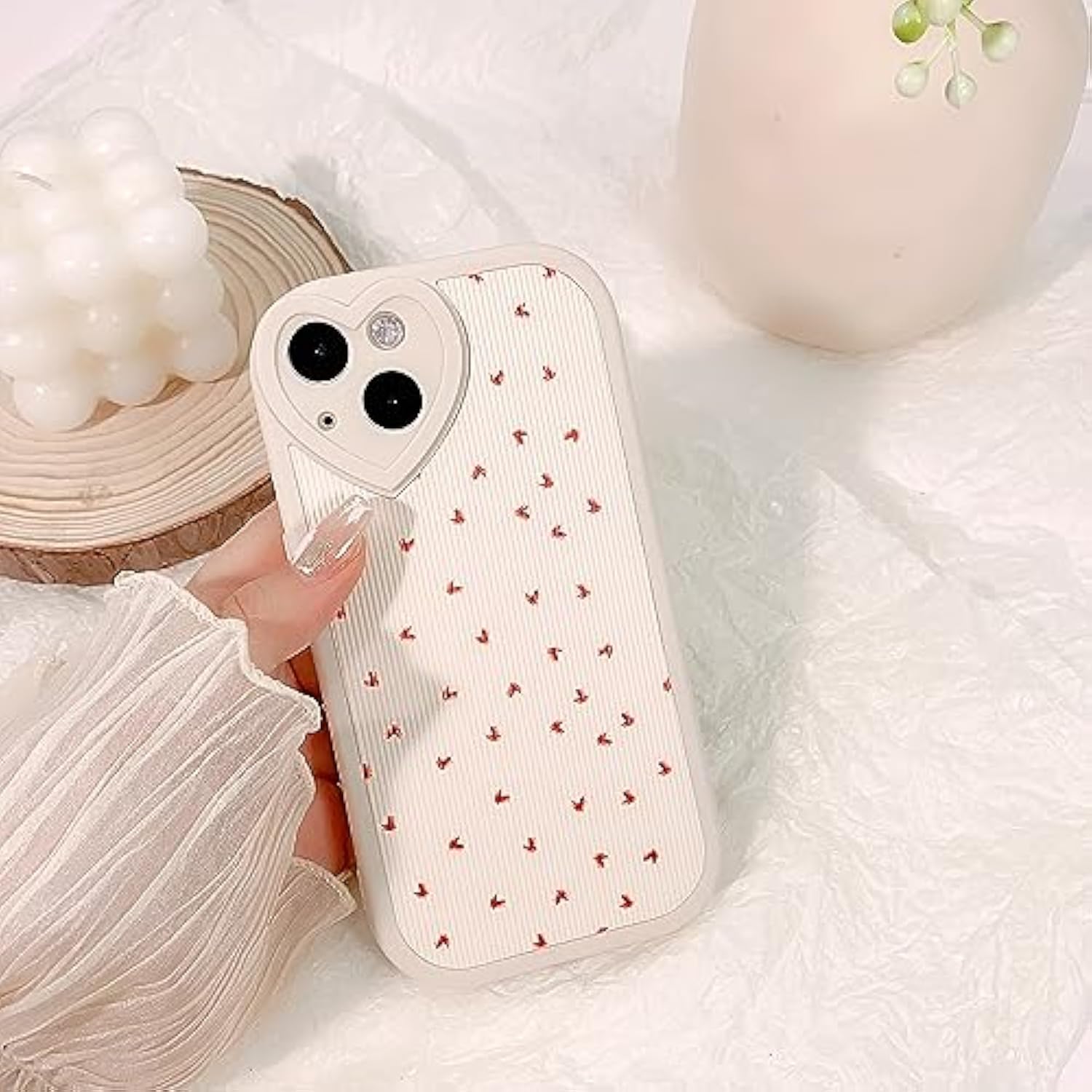 Compatible For Iphone 13 Case Cute Small Heart With Love Lens Bumper Protector For Girls Women Soft Tpu Shockproof Protective Girly For Iphone 13-Small Heart