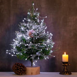 Fairy Lights Plug In, 50 Feet 500Led Cool White Silver Wire Firecracker Firefly Lights With Remote, Waterproof Copper Wi