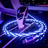 Micro Usb Charger Cable, 6.6Ft Led Light Up Glowing Charging Cable, Fast Charging Cord For Samsung Galaxy S7 S6 S5, Note 5, Kindle And Other Android Devices(Blue)