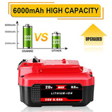 Upgraded Dsanke Cmcb204 6000Mah 20V Lithium-Ion Battery Replacement For Craftsman V20 Lithium Ion Battery Cmcb204 Cmcb204-2 Cmcb202 Cmcb202-2 Cmcb201 Craftsman V20 Battery