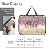 14" 15" Laptop Handle Bag Computer Bag,14.2" 15.4 Inch Pouch Holder Notebook Sleeve Cover Compatible For Dell,Lenovo,Toshiba Hp, Asus Notebook Messenger Briefcase-Glitter Philippians 4:13