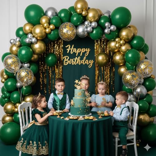 Dark Green Latex Party Balloons 100pcs 12 Inch