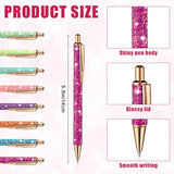16 Pcs Glitter Pens And Notebooks Set Mini Spiral Notepads Fancy Pens For Kids Girls Women Sparkly Sequins Journaling Ballpoint Christmas Birthday Gift Classroom Rewards(Classic Color)