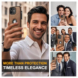 Unique Design Luxury Leather Business Phone Case For Iphone 11 Anti-Slip Scratch Resistant Ultra Slim Protective Case (2019,6.1”) (Brown)