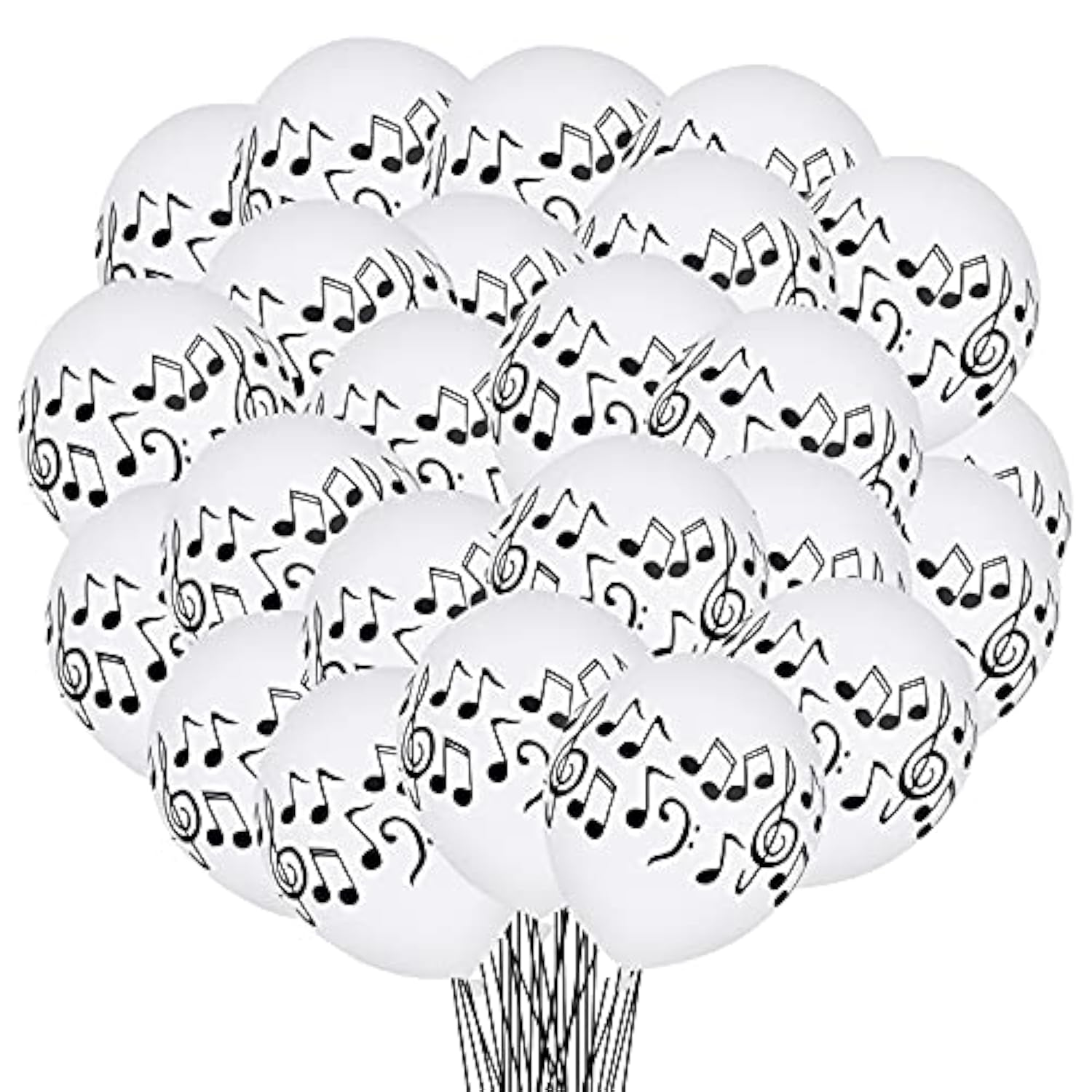 30 Pcs Music Notes Balloons Music Party Decoration Balloons 12 Inches Latex Balloon For Musical Theme Birthday Party Decorations