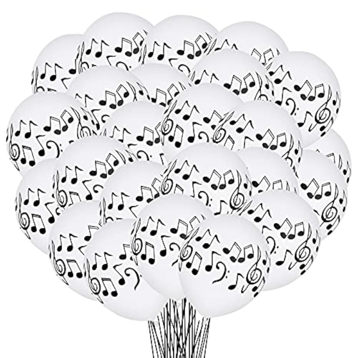 30 Pcs Music Notes Balloons Music Party Decoration Balloons 12 Inches Latex Balloon For Musical Theme Birthday Party Decorations