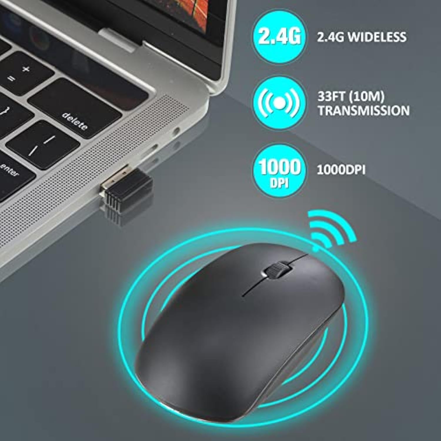 10 Pack Mouse For Laptop 2.4G Computer Mouse 1000 Dpi Optical With Usb Receiver Bulk Compatible With Windows, Pc, Computer, Laptop