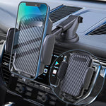 Phone Mount For Car, [ Off-Road Level Suction Cup Protection ] 3In1 Long Arm Suction Cup Holder Universal Cell Phone Holder Mount Dashboard Windshield Vent Compatible With All Smartphones