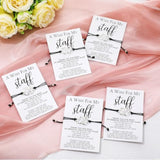 25 Sets Staff Appreciation Gifts Bulk Team Puzzle Piece Bracelet Bulk With Employee Thank You Postcard A Wish For My Staff Inspirational Favors For Teacher, Coworkers, Students