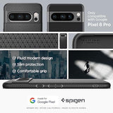 Spigen Liquid Air Armor Designed for Pixel 8 Pro Case (2023) [Military-Grade Protection] - Matte Black