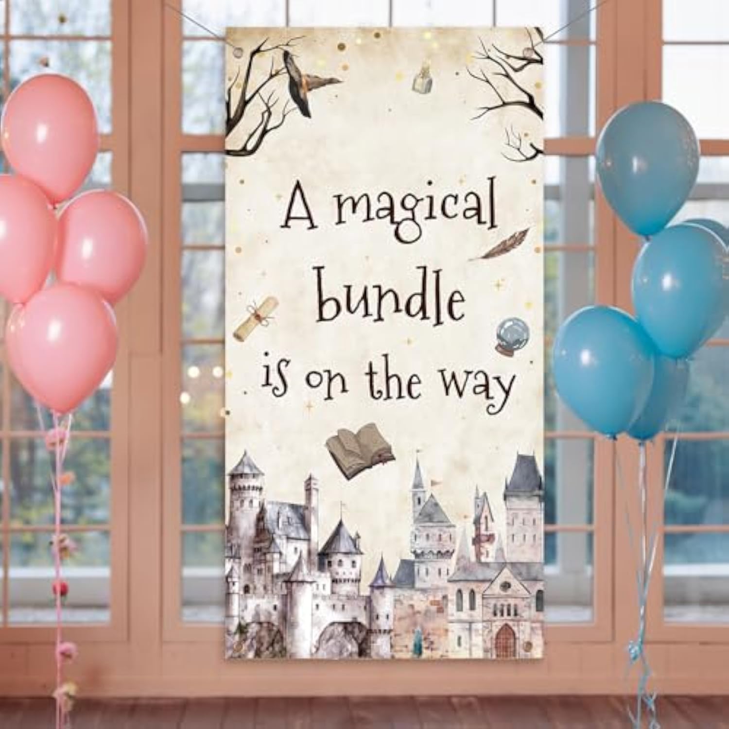 Wizard Party Door Banner for Birthday & Baby Shower Decor