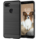 for Google Pixel 3 Phone Case,Slim Thin Soft Flexible TPU Rubber Gel Skin Silicone Lightweight Anti-Scratch Shock Absorption Carbon Fiber Protective