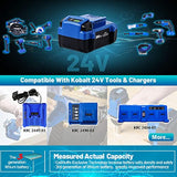 ?Upgrade!? 2Pack 6.0Ah Replace Battery For Kobalt 24V Battery Max Kb624-03 Kb524-03 Kb424-03 Kb224-03 Kb124-03 Lithium Ion Cordless Tools High Capacity Battery[Can'T Fit Snow Joe &Sun Joe &Chain Saw]