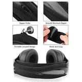 Geekria Hook and Loop Headband Cover + Pad Set, Protector with Zipper Closure Compatible with Medium Sized Headphones, Easy DIY Installation (Protein Leather/Black)