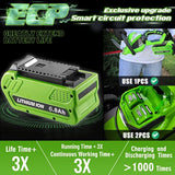 ?3Rd-Upgrade 6.0Ah 40V Replace Battery For Greenworks 29472 G-Max Power Tools 29252 20202 22262 25312 25322 20642 21242 22272 27062