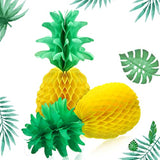 12 Pieces 14 Inch Pineapple Party Decoration Honeycomb Centerpieces Pineapple Tissue Paper Centerpieces Table Decorations For Hawaiian Luau Party Birthday Wedding Home Favor