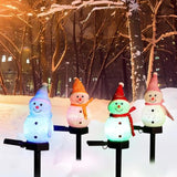 Outdoor Christmas Decorations 2025-Christmas Light Stakes For Yard-Snowman Solar Lights-Snowman Christmas Ornaments For Yard Garden Lawn Landscape Patio Walkway Decor