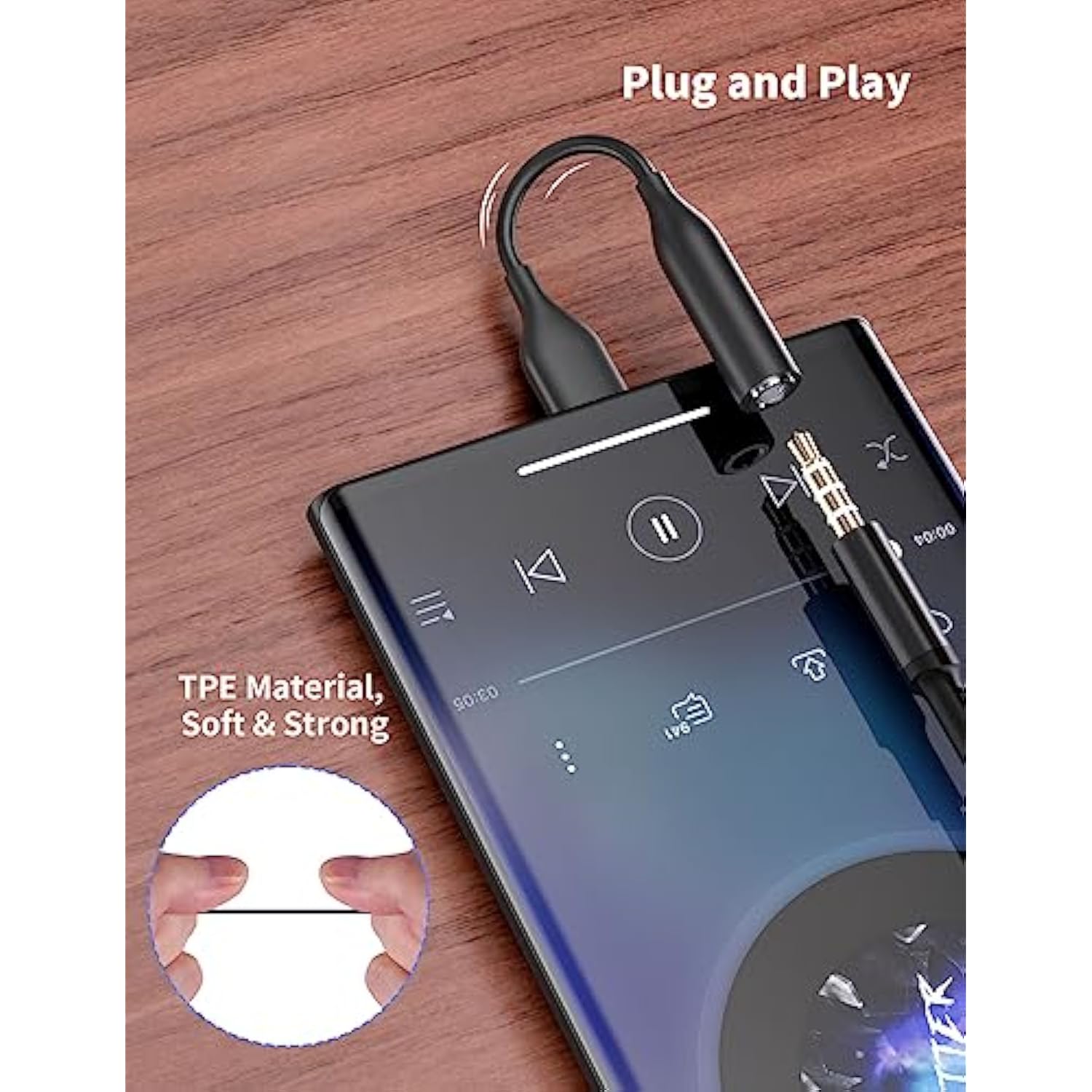 Usb C To 3.5Mm Audio Adapter, 3 Pack Usb Type C To Aux Dongle Cable 3.5Mm Headphone Jack Converter For Samsung Galaxy S24 Ultra S23 S22 S21 A54 A53 Usb C Earbuds Adapter For Iphone 15 Pro Max