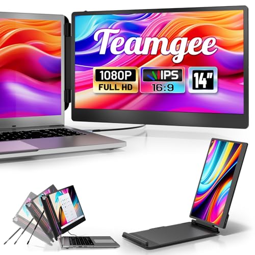 14 Laptop Screen Extender, S1 Dual Fhd Ips Portable Monitor For 1317 Laptops, Usb-C/Hdmi Plug & Play, Compatible With Windows, Macos & Android, Perfect For Hybrid Work & Travel
