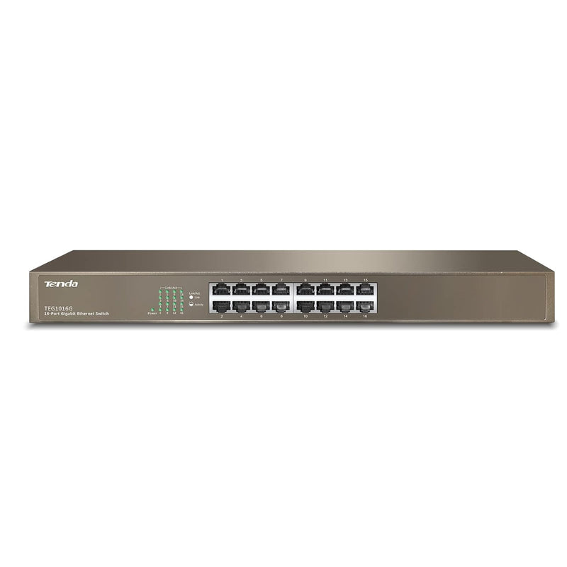 Tenda TEG1016G | 16-Port Gigabit Ethernet Switch | Desktop Network Splitter |