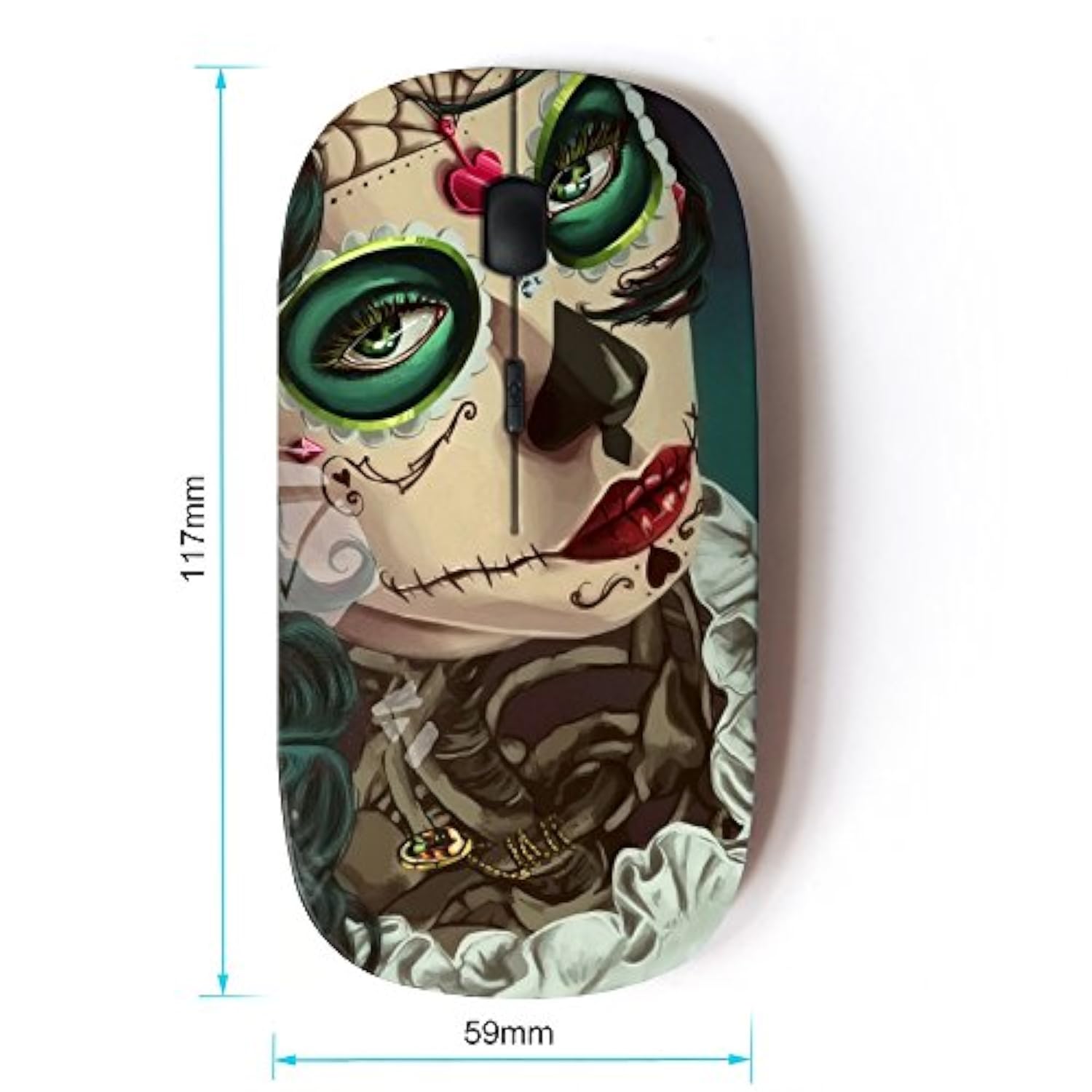 [ Optical 2.4G Wireless Mouse [ Candy Skull Halloween Ace Spades ]