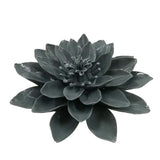 Ceramic Flower Wall Décor Artificial 3D Flower Wall Art For Living Room Home Hallway Bedroom Kitchen Farmhouse Bathroom Dining Room (3.93 Inch, Lotus - Grey)