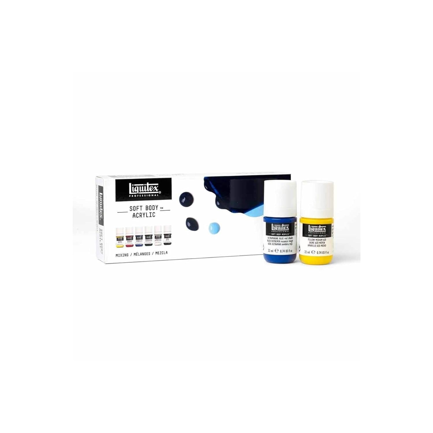 Liquitex Professional Soft Body Acrylic Paint, 6 x 22ml (0.74-oz), Mixing Set