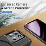 For Moto G Stylus 2025 Case,[Compatible With Magsafe][Military Grade Drop Tested] Heavy Duty Dual-Layer Shockproof Magnetic Tough Rugged Protective Phone Case -6.7 Inch (Black)