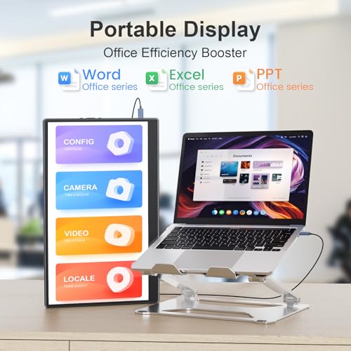 Portable Monitor 15.6-Inch Fhd 1080P Ultra-Slim Travel External Monitor Hdr Ips Gaming Display With Kickstand &Speakers Usb-C Hdmi Plug&Playfor Laptop Pc Phone Ps4/5 Xbox Switch