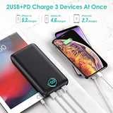 Portable Charger Power Bank 30,800Mah Lcd Display Power Bank,25W Pd Fast Charging +Qc 4.0 Quick Phone Charging Power Bank Tri-Outputs Battery Pack Compatible With Iphone,Android Etc(Black)
