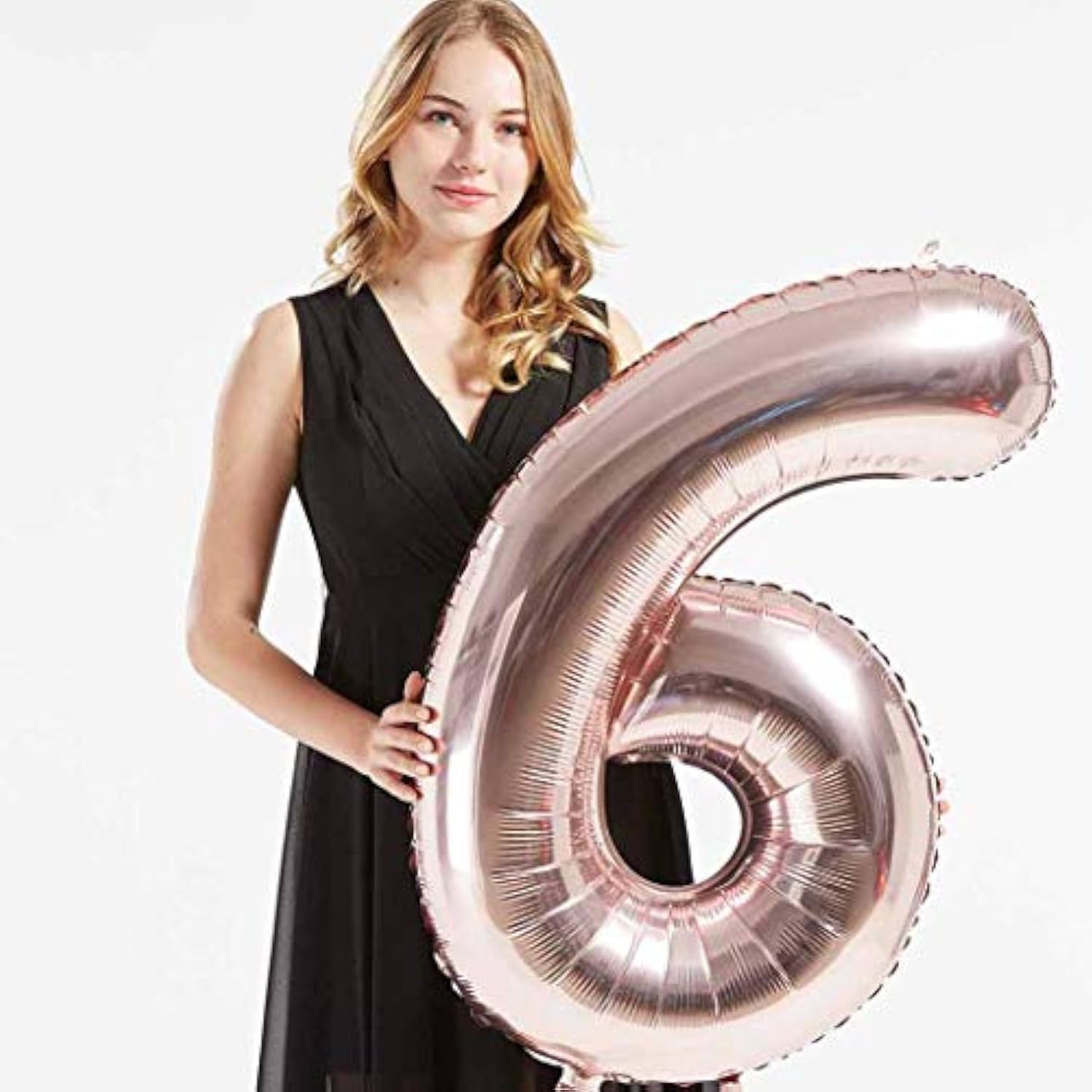 40Inch Rose Gold Foil 46 Helium Jumbo Digital Number Balloons, 46Th Bi