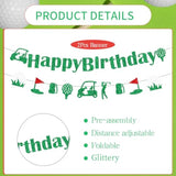 Golf Birthday Party Decorations - Happy Birthday Golf Pre-Strung Banners And Cake Topper Decoration Golf Sports Themed Party Decor Supplies For Golf Ball Player