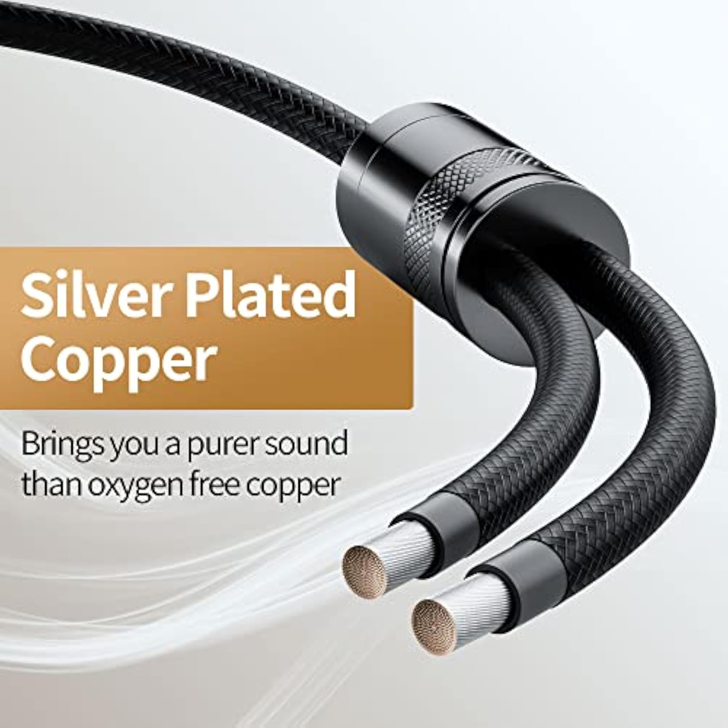 Rca Cable 4 Ft (Real Hi-Fi Sound-Silver Plated Copper- Spring Sr-Shielded) 2 R