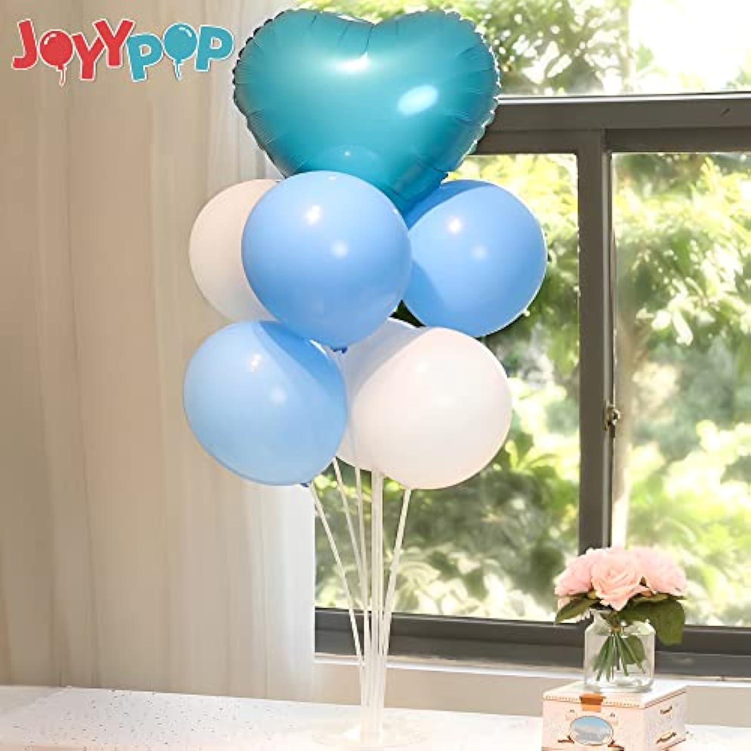 6 Sets Balloon Stand Kit, Balloon Sticks With Base Birthday Graduation Party Decorations Wedding