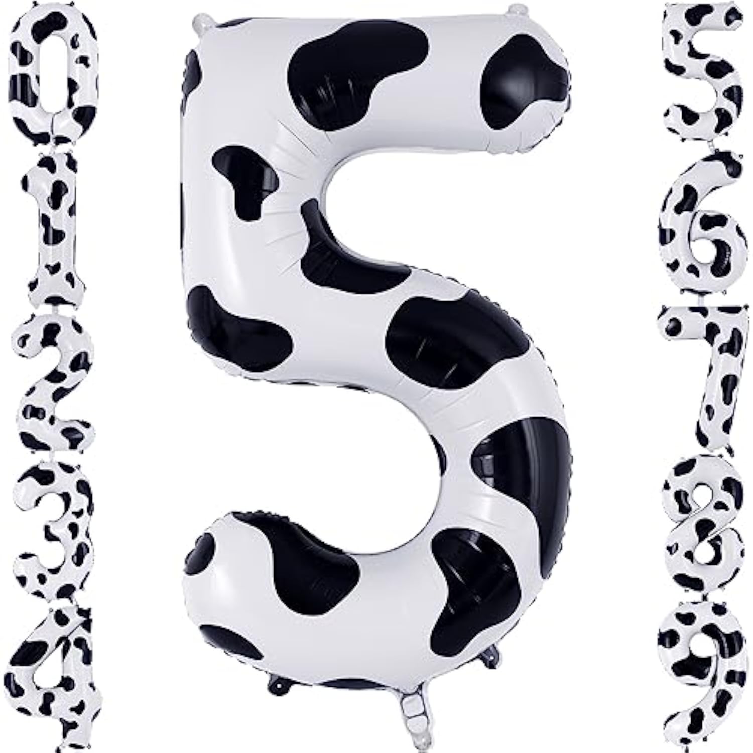 40" Cow Print Number 5 Balloon Foil Mylar for 5th Birthday Party Decor