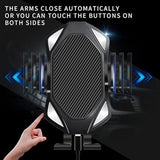 Wireless Car Charger, Qi Auto-Clamping Air Vent Dashboard Car Phone Holder & Qc3.0 Car Charger, 15W Charging For Iphone 13/12/11/11 Pro Max?Compatible For Galaxy S10/S10+/S9