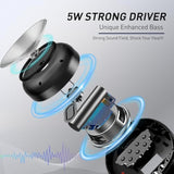 Shower Radio Speaker with Bluetooth 5.0, AGPTEK Waterproof Wireless Bathroom FM with Suction Cup 12H Long Playback Time, Lanyard, LCD Screen Display, Handsfree Calling, Storage Card Playback Black