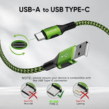 Type C Charger 10Ft 4-Pack Type C Charger Fast Charging Nylon Braided Usb C Cable For Samsung Galaxy S21 S20 S10 Plus Note 10 Lg Google Pixel Moto