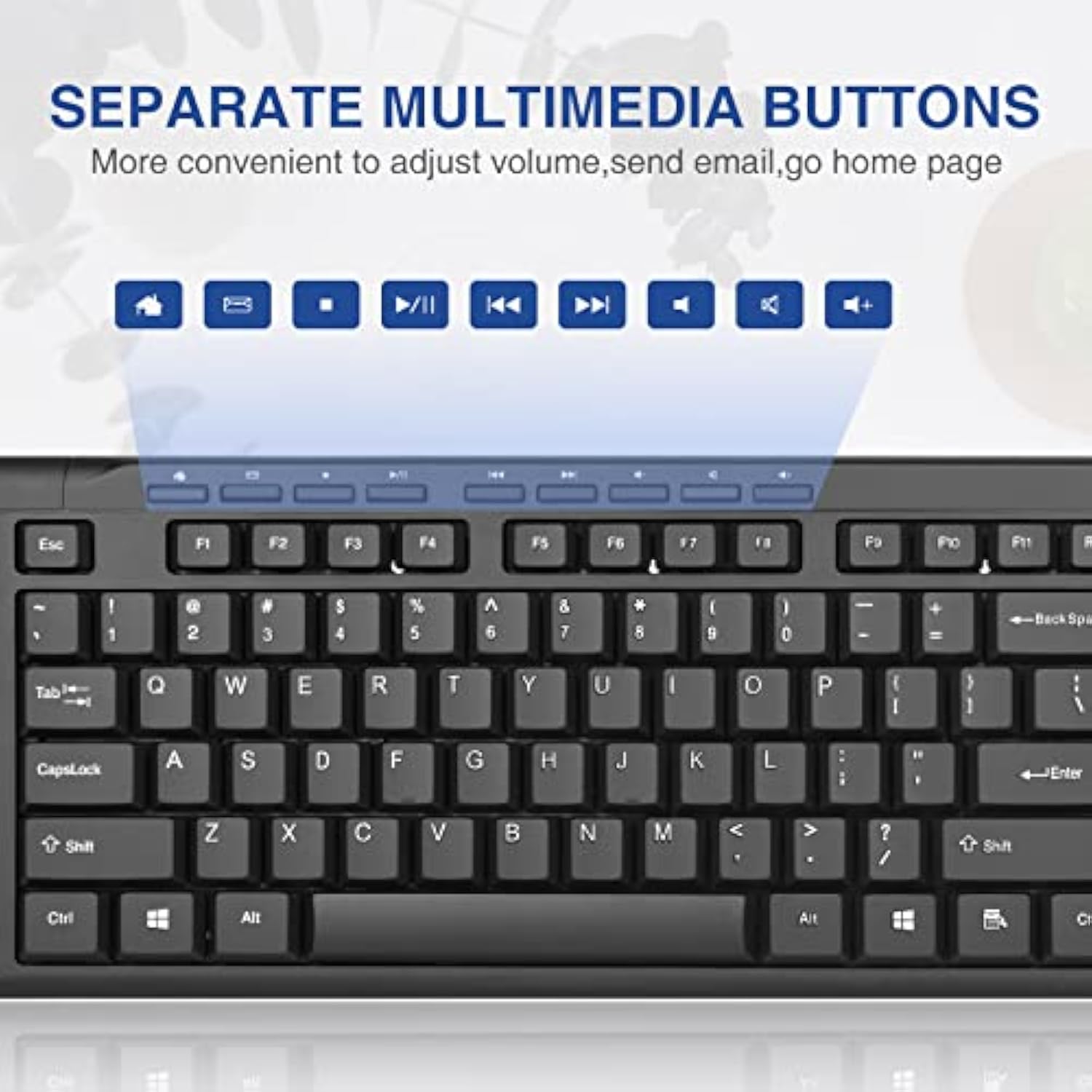 Rk907 Ultra-Slim Compact Usb Wired Keyboard For Mac And Pc,Windows 10/8 / 7 /