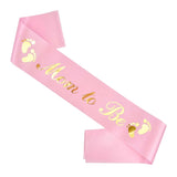 Pink Mom To Be Sash And Tinplate Badge Daddy To Be Combo Set,Girl Or Boy,Baby Shower Supplies,Baby Gender Reveal Party Gifts