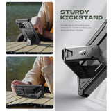 For Motorola Moto G Stylus-5G-2025 Case, [2 Front Frame] [Built-In Magnetic Slide Camera Cover] Heavy Duty Protection Shockproof Cover Case With Screen Protector Kickstand, 6.7 Inch Black