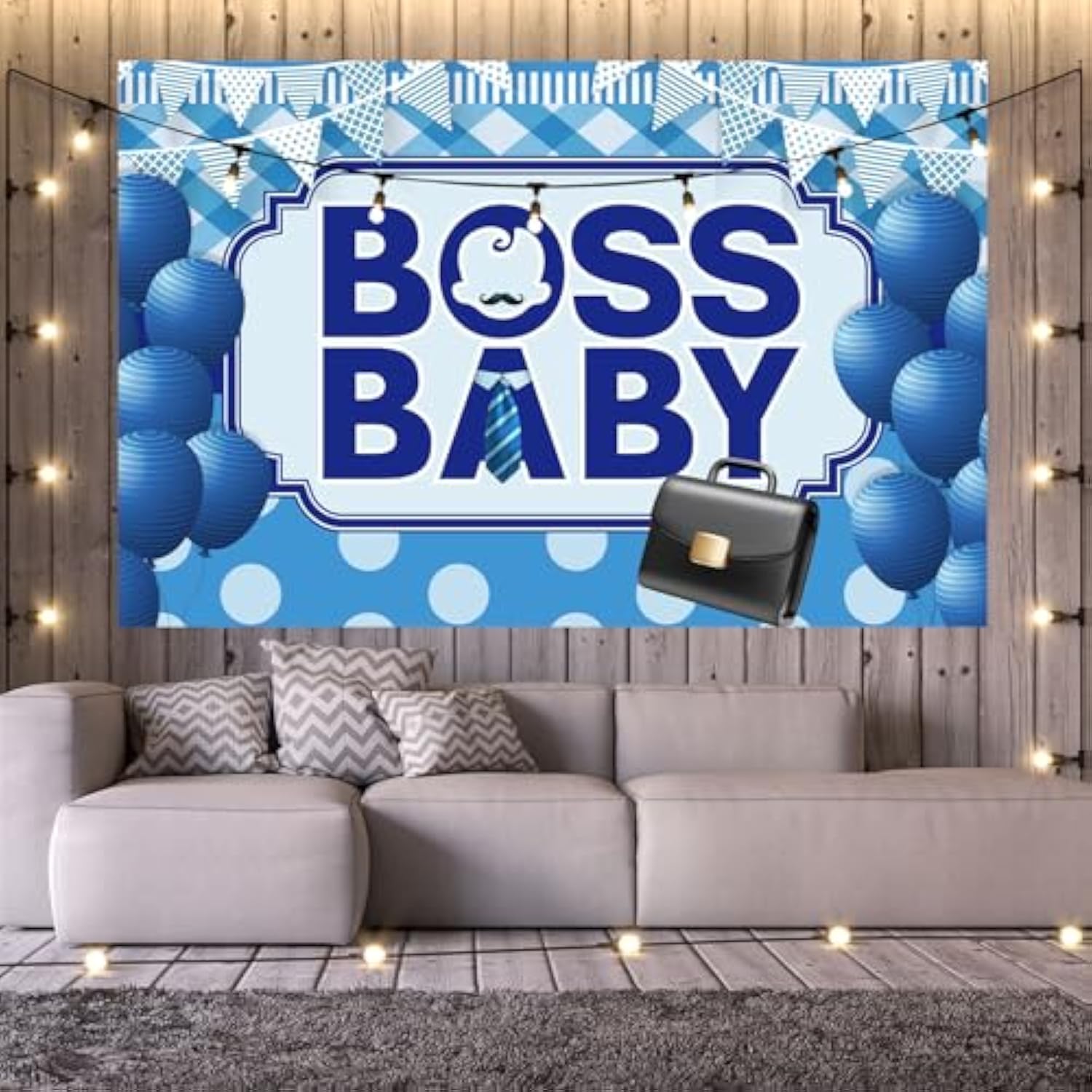 Welcome Baby Boy Backdrop 6×4Ft Gender Reveal Party Banner