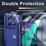 2 Pack Tempered Glass Screen Protector For Motorola Moto G Stylus 5G 2025 With 2 Pack Camera Lens Protector,Ultra Hd, Anti-Fingerprint Case Friendly