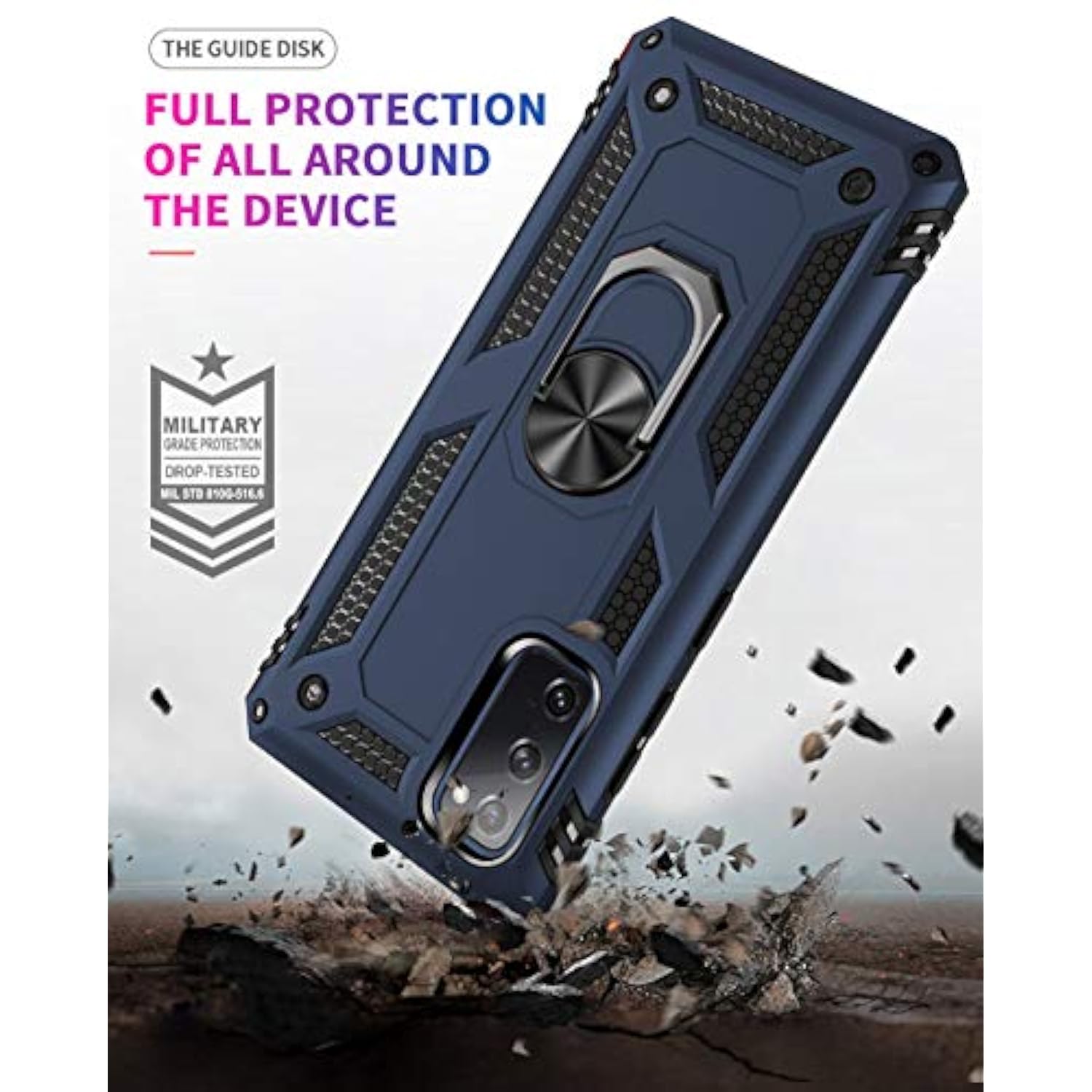 Samsung Galaxy S20 FE Case with Screen Protector, Military-Grade, Blue