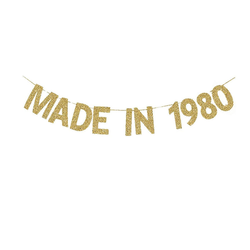 Made In 1980 Banner, Fun Birthday Banner For Women/Men'S 41St Birthday